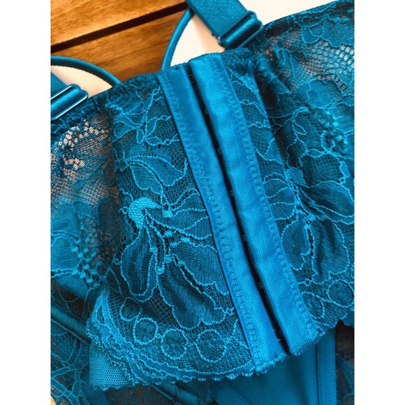 Victoria's Secret Corset Lace Push-Up 34B Very Sexy Collection Blue NWT - Picture 5 of 11